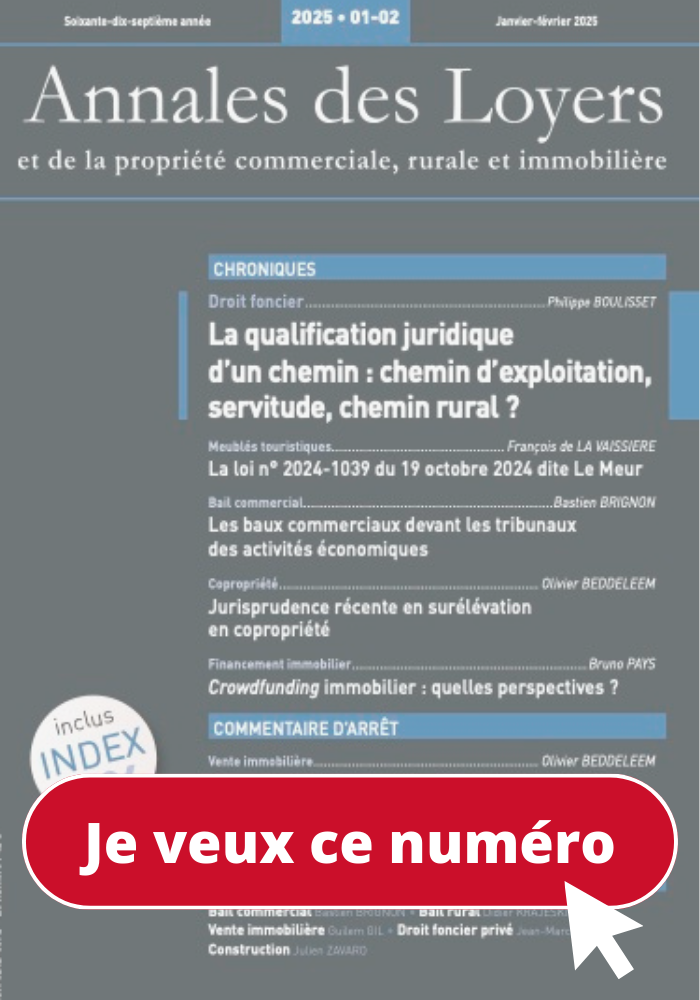 Annales des loyers n°01-02- Janvier-Février 2025